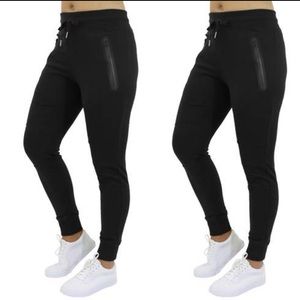 Slim-Fit French Terry Joggers Zipper Pockets
